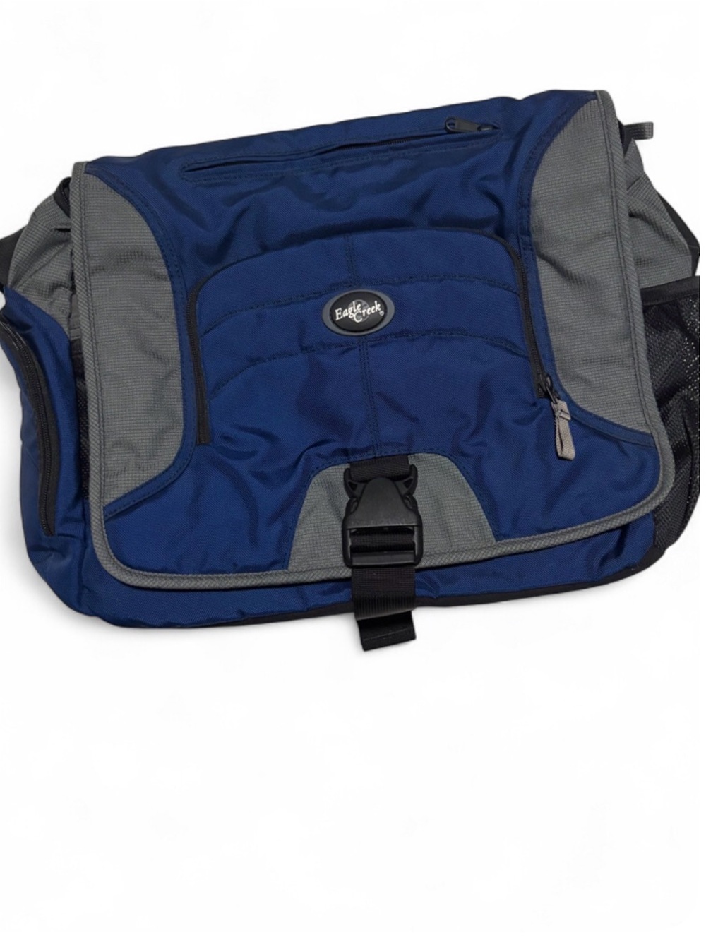 Eagle Creek Blue Gray Travel Messenger Bag Commuter Laptop Organizer